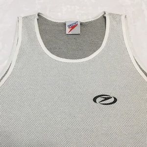 Women’s Vintage 1990’s Speedo Tank Top Shirt Gray Size Large